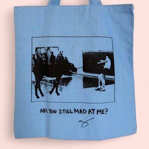 RARE SIGNED Samia “Are you still mad at me?” Blue tote bag
